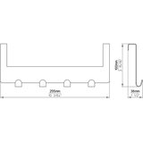 SIRO Vješalica sjajna krom 255 mm | shoptok.hr