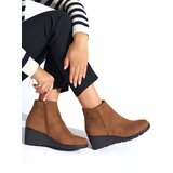 Shelvt Brown wedge boots Cijene