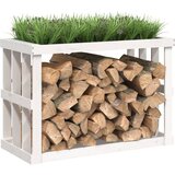 Vanjski držač za cjepanice bijeli 108x52x74 masivna borovina | shoptok.hr
