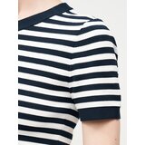 Michael Kors Pletena obleka mornarska / bela | Shoptok.si