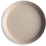 Mushie Round Dinnerware Plates krožnik Vanilla 2 kos | Shoptok.si
