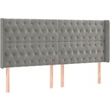 Maison Chic vzglavna omarica - nočna omarica - posteljna omarica z ušesi svetlo sivo 183x16x118/128 cm žamet, (21707702) Cene
