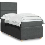  Krevet s oprugama i madracem tamnosivi 100 x 200 cm od tkanine | shoptok.hr