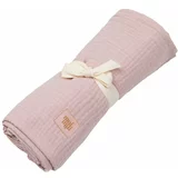 Moi Mili deka za bebe od ružičastog muslina 100x100 cm baby pink - moi mili