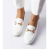 Gemre White loafers with a buckle Philip | Shoptok.si