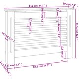  Pokrov za radijator 112 x 19 x 81,5 cm MDF | shoptok.hr