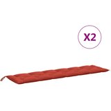  Jastuci za vrtnu klupu 2 kom Crvena vina 200x50x7 cm tkanina | Eponuda.com