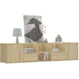 vidaXL Kotna omarica sonoma hrast 200x40x45 cm iverna plošča | Shoptok.si