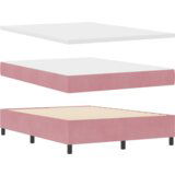  Box Spring Postelja z Blazino Roza 160x200 cm Žamet, (22051532) | Shoptok.si