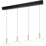  Črno-bela in zlata LED zatemnitvena viseča svetilka s steklenim senčilom Celeste – | Shoptok.si
