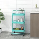  Kolica s 3 razine tirkizna 42x35x85 cm željezo/ABS | shoptok.hr