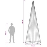 LED božićno drvce 385 cm 1148 LED lampica Topla bijela Željezo - 385 cm | shoptok.hr
