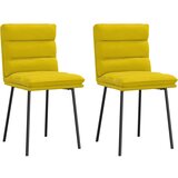 Maison Chic Jedilni stoli - Vzorci stoli 2 kosa rumen žamet A428, (22032696) | Shoptok.si