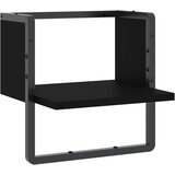  Zidna polica s prečkom crna 30x25x30 cm | shoptok.hr