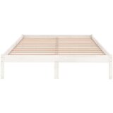 vidaXL posteljni okvir bel iz trdne borovine 135x190 cm UK Double | Shoptok.si