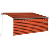 Tenda na ručno uvlačenje s roletom 3,5 x 2,5 m narančasto-smeđa | shoptok.hr