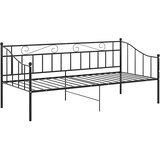  Okvir za krevet na razvlačenje crni metalni 90 x 200 cm | shoptok.hr