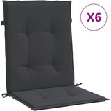  Jastuci za vrtne stolice 6 kom crni 100 x 50 x 3 cm od tkanine | shoptok.hr