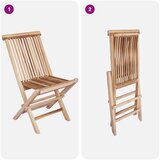 Set vrtnih namještaja 7 kom. Prirodna Čvrsto teak drvo | shoptok.hr