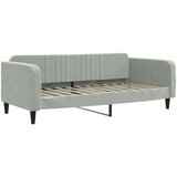 vidaXL Izvlečna dnevna postelja s predali svetlo siva 100x200 cm žamet | Shoptok.si