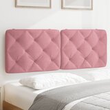 vidaXL Jastuk za uzglavlje ružičasti 140 cm baršunasti | shoptok.hr