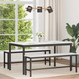  Stol za objedovanje Bijelo 150 x 90 x 75 cm Čvrsto borovo drvo | shoptok.hr