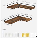  Set od 2 zidne police SHELFY, braon/crne | Eponuda.com