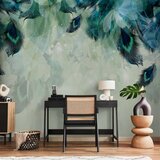  Foto tapeta - Emerald Feathers 500x350 Premium | shoptok.hr