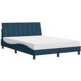  Krevet s madracem Hanko plavi 140x200 cm baršunasti | shoptok.hr