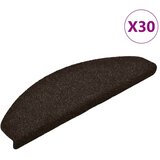  Prostirke za stepenice, samoljepljive, 30 kom., 65x21x4 cm, tamnosmeđe, poluokrugle, velike | shoptok.hr