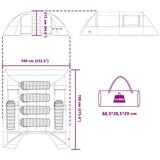  Tunelski šator s krovom Zelena i bijela 700 x 590 x 215 cm | shoptok.hr