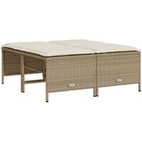  5-dijelni vrtni set sofa s jastucima bež od poliratana | shoptok.hr