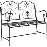  Vrtna klupa Crna 104 x 54 x 93 cm Čelik | shoptok.hr
