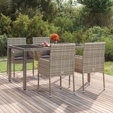 Maison Chic Vrtni stoli - Stol za vrt z blazinami 4 kosi poli ratan sive barve JS2249, (21877056) | Shoptok.si