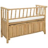  Klupa za vrtno skladištenje Prirodna 110 x 47 x 80 cm Bambus | shoptok.hr