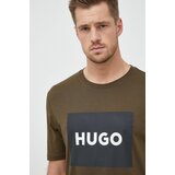Hugo Bombažna kratka majica zelena barva | Shoptok.si