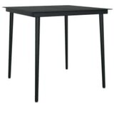  5-dijelni vrtni blagovaonski set s jastucima crni | shoptok.hr