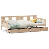  Dnevni krevet s ladicama bez madraca 90 x 190 cm masivno drvo | shoptok.hr