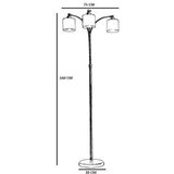 Opviq Podna lampa Gonca 3, 160 cm, E27, Crna | Eponuda.ba
