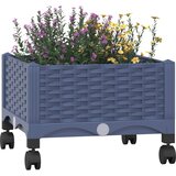  Vrtni saksija s kotačima Plavo Sivo 40 x 40 x 33 cm PP | Eponuda.com