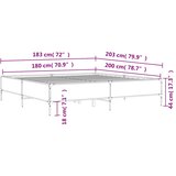  Okvir kreveta boja hrasta 180x200 cm konstruiranog drvo i metal | shoptok.hr