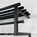 Spinder Design Črn kovinski stenski obešalnik s polico Rizzoli – | Shoptok.si