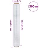  Rastezljiva folija 2 kom prozirna 20 μm 50 cm x 300 m | shoptok.hr