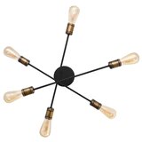  Plafonski luster CAMBRIDGE 6xE27/20W/230V crna/zlatna | Eponuda.com