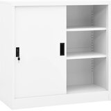  Uredski ormarić s kliznim vratima bijeli 90x40x90 cm čelični | shoptok.hr