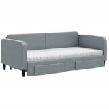  Dnevni krevet na razvlačenje svjetlosivi 90 x 200 cm od tkanine | shoptok.hr