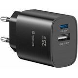 Swissten Polnilec GAN, 1X USB-C PD 25W,1xUSB-A, 18W, črn Cene