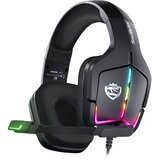 INF Žične igralne slušalke S12 – črne z RGB osvetlitvijo in Y-split kabel, (5000296271) Cene