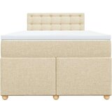 vidaXL krevet box spring s madracem krem 120 x 190 cm od tkanine | shoptok.hr