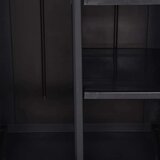 vidaXL Vrtna omara črna 65x45x172 cm PP | Shoptok.si